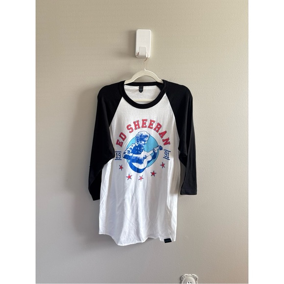 Ed Sheeran Other - Ed Sheeran Official Merchandise • 1991 Raglan Baseball Concert Band Tee Sz Med